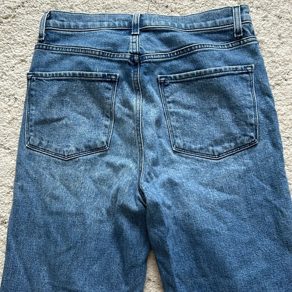 J Brand Blue Jules High Rise Straight Jeans In Sympathy Destruct size 28 - Picture 9 of 10